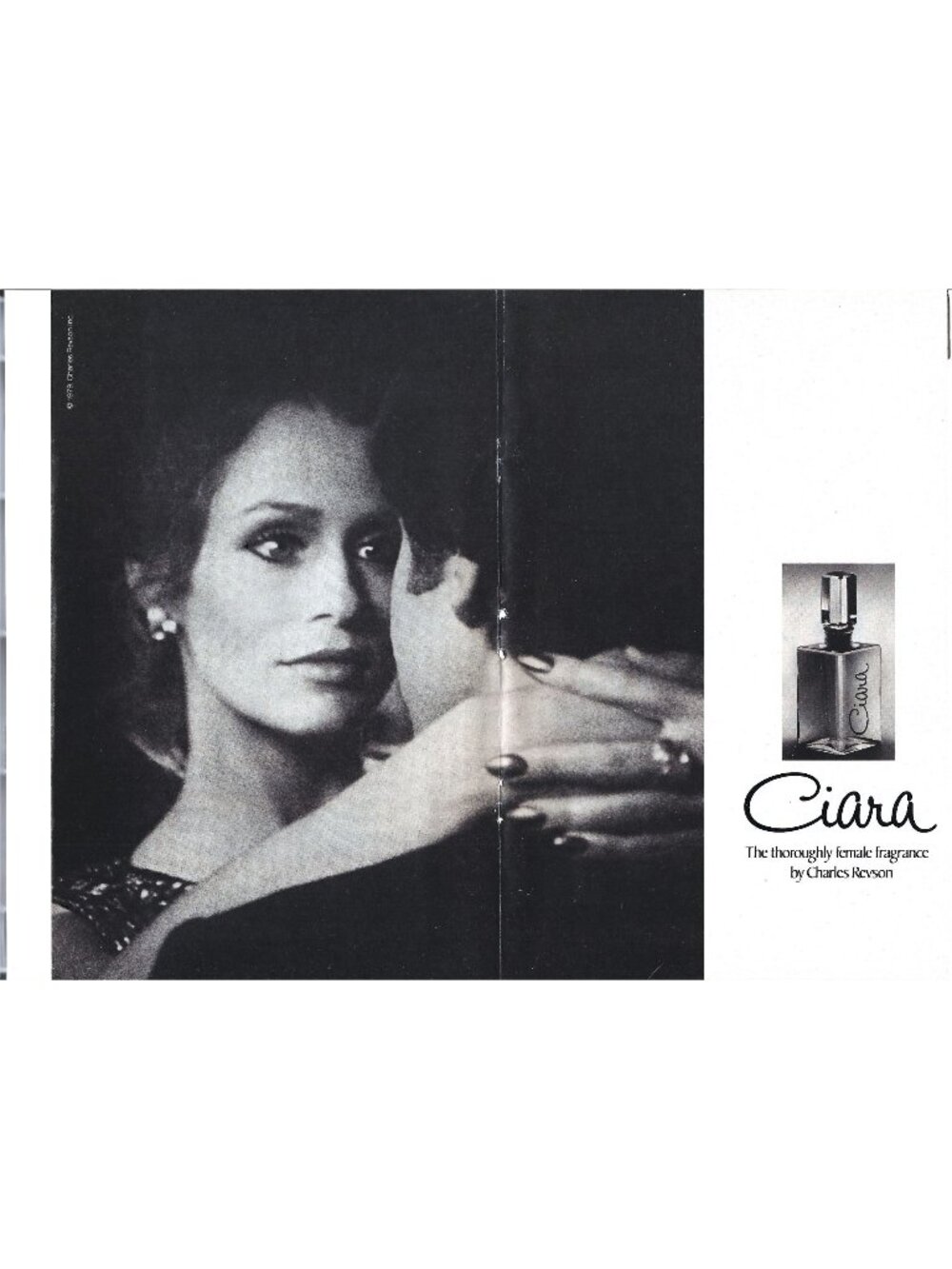 Ciara Perfume Ad 1979 Vintage Print Fragrance Charles Revson Thoroughly Feminine